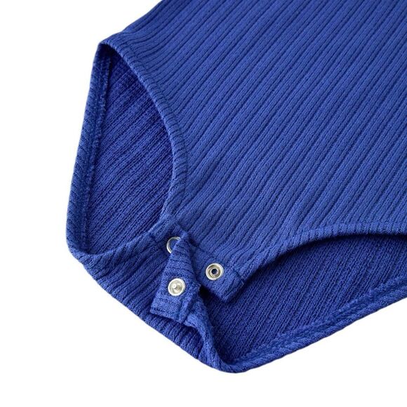 ZARA Kids | Bluish | EMBROIDERED PIPED KNIT BODYSUIT - Picture 5 of 8